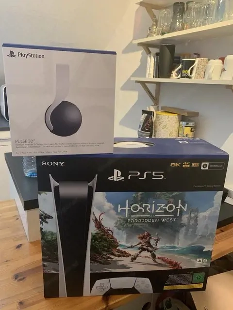 Sony PlayStation 5 Digital Édition 825GB- Horizon -3D Headset wie Neu OVP 