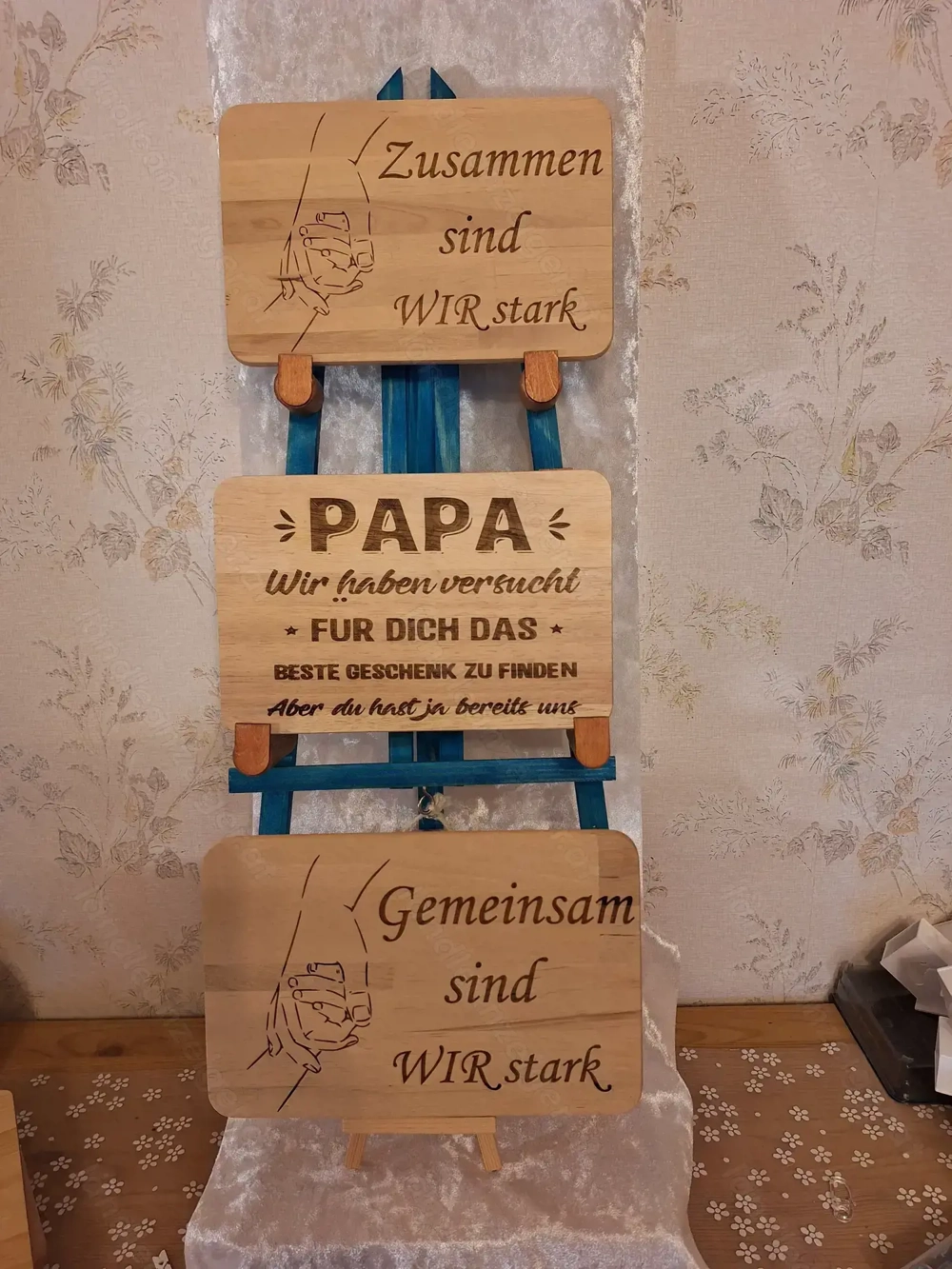 Birke Holz Brett unbehandelt mit schönen Sprüchen und Motiven gelasert