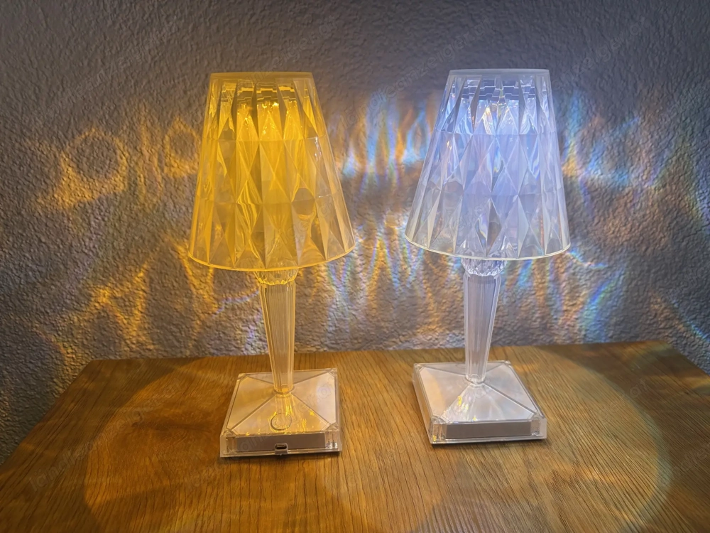 2  aufladbare kabellose Tischlampen mit Fernbedienung - 3 Leuchtmodi - wie neu