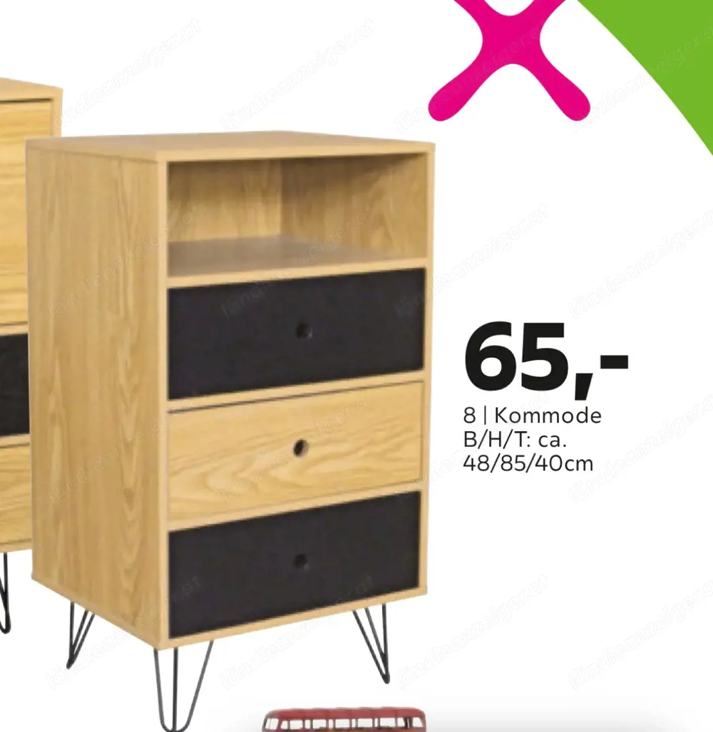 Kommode Schwarz Holz 