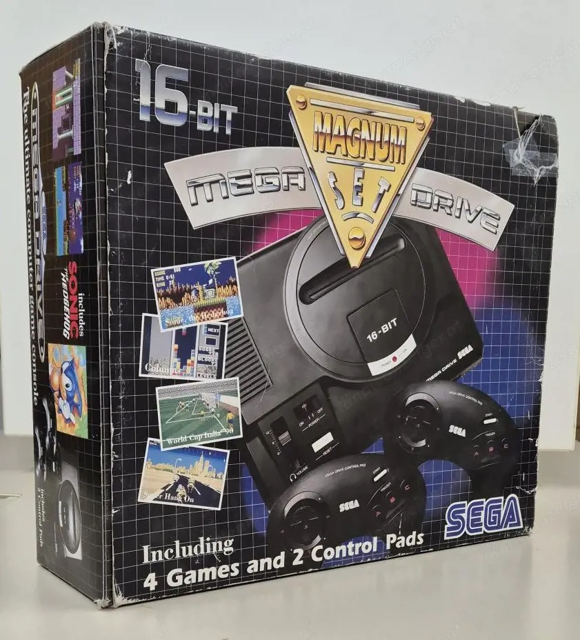 Sega Mega Drive Set (OVP) 16Bit-Konsole (Model 1), 2 Controller +12 Spiele inkl. HDMI-Adapter