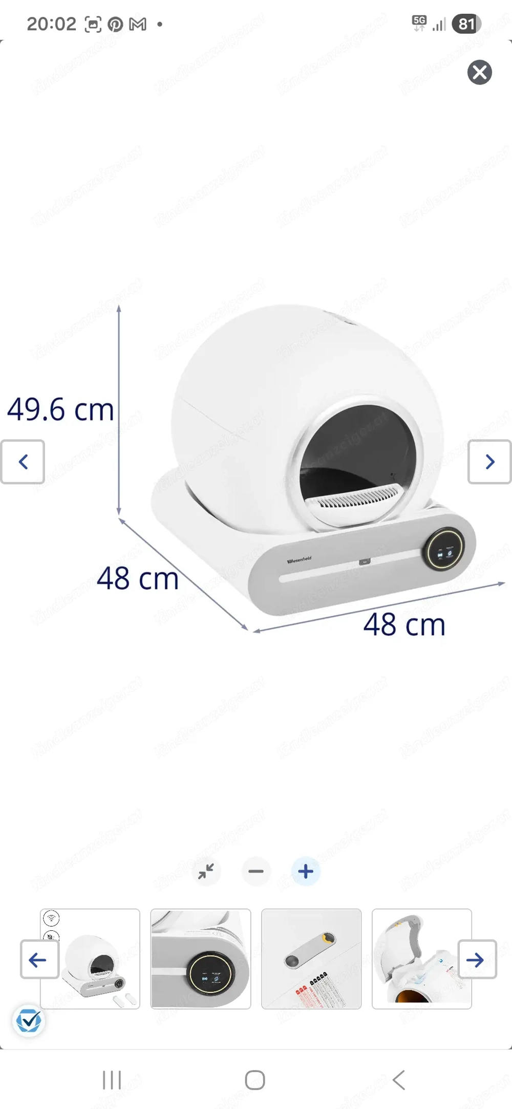 Selbstreinigendes Katzenklo