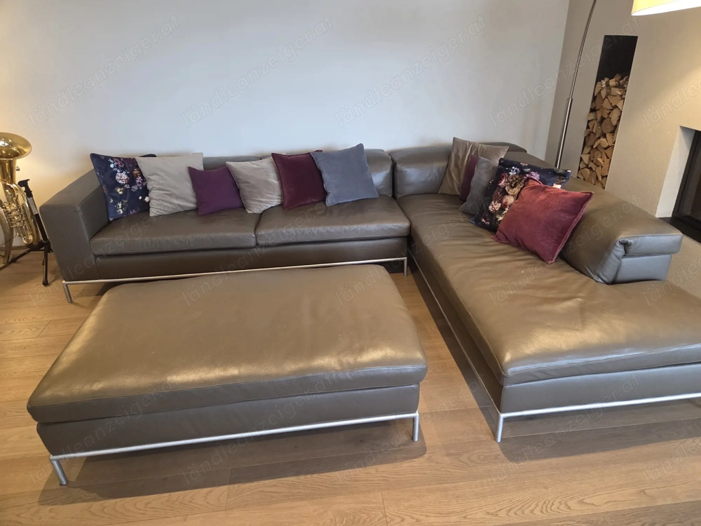 Qualitäts Ledercouch 'Linie C Collection' Liechtenstein