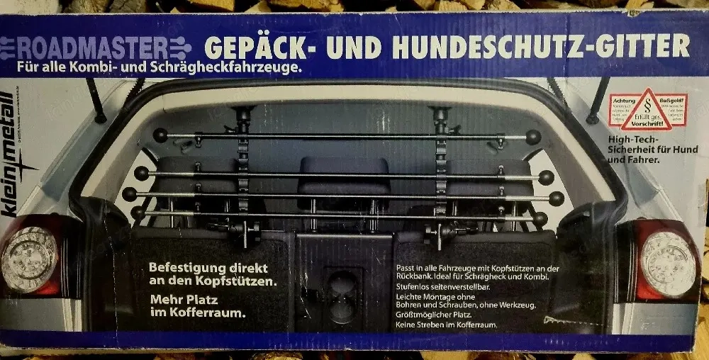 Gepäck und Hundeschutzgitter