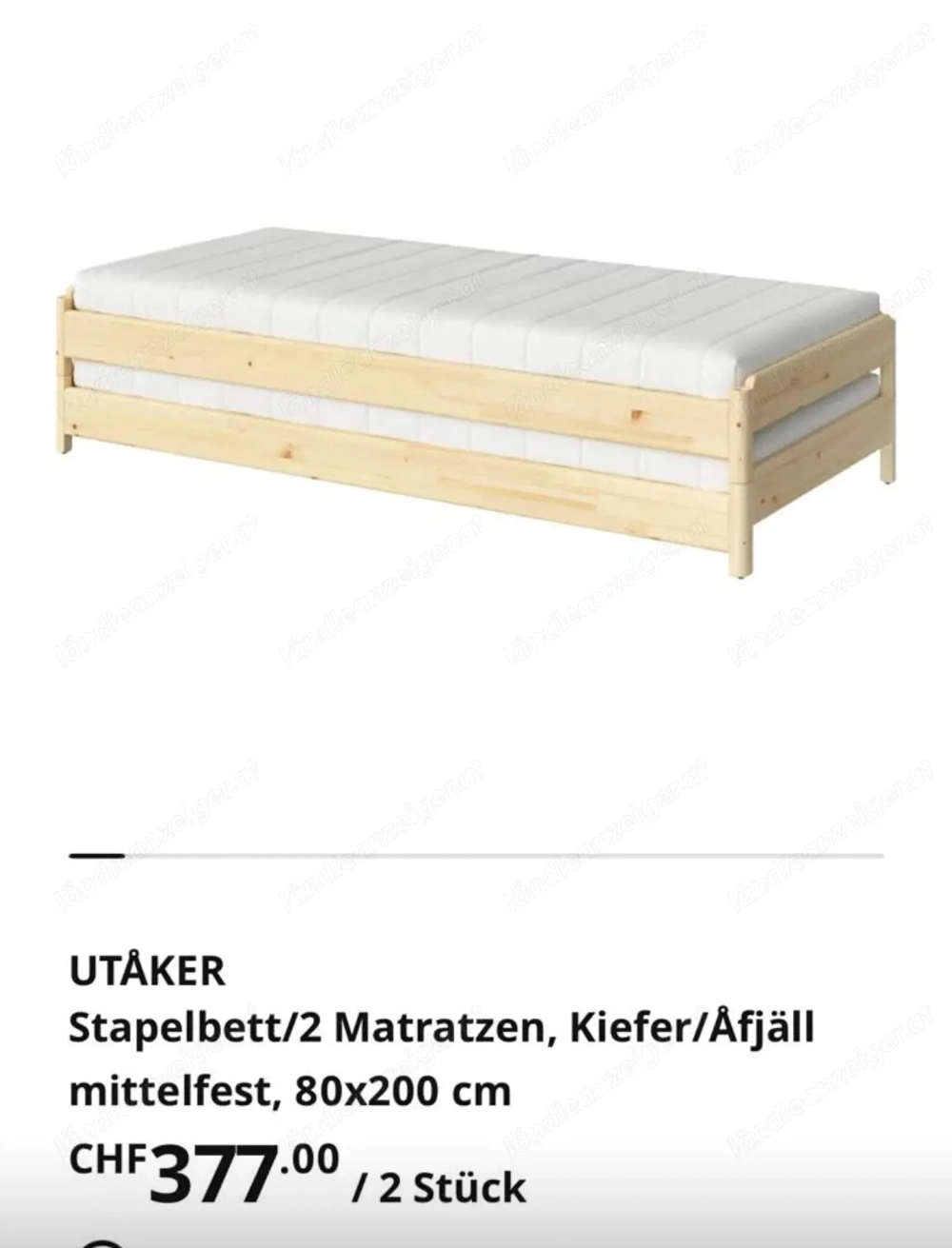 Ikea Gästebett - Doppel und stapelbar 