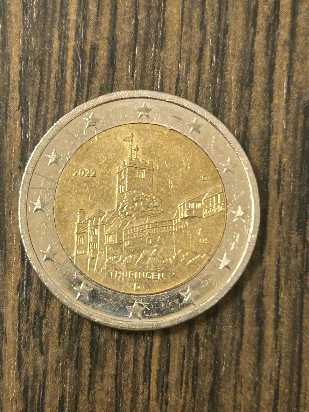 2 Euro Umlaufmünze Deutschland 2022 Thüringen