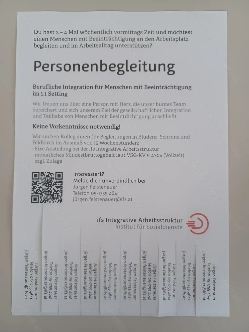 Personenbegleitung, Teilzeit oder geringfügig, 
