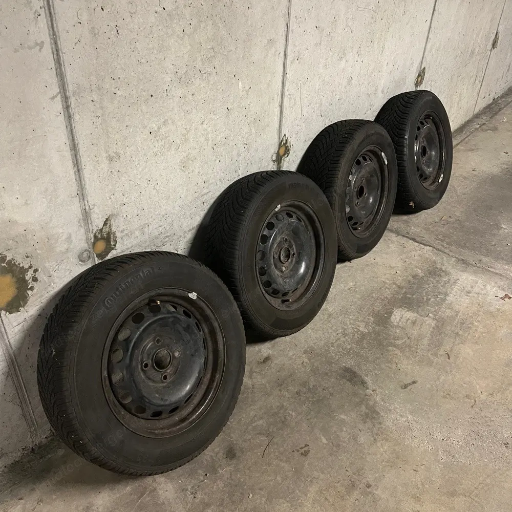 4x Winterreifen auf stahlfelgen 195 65 15 H  LK5x108