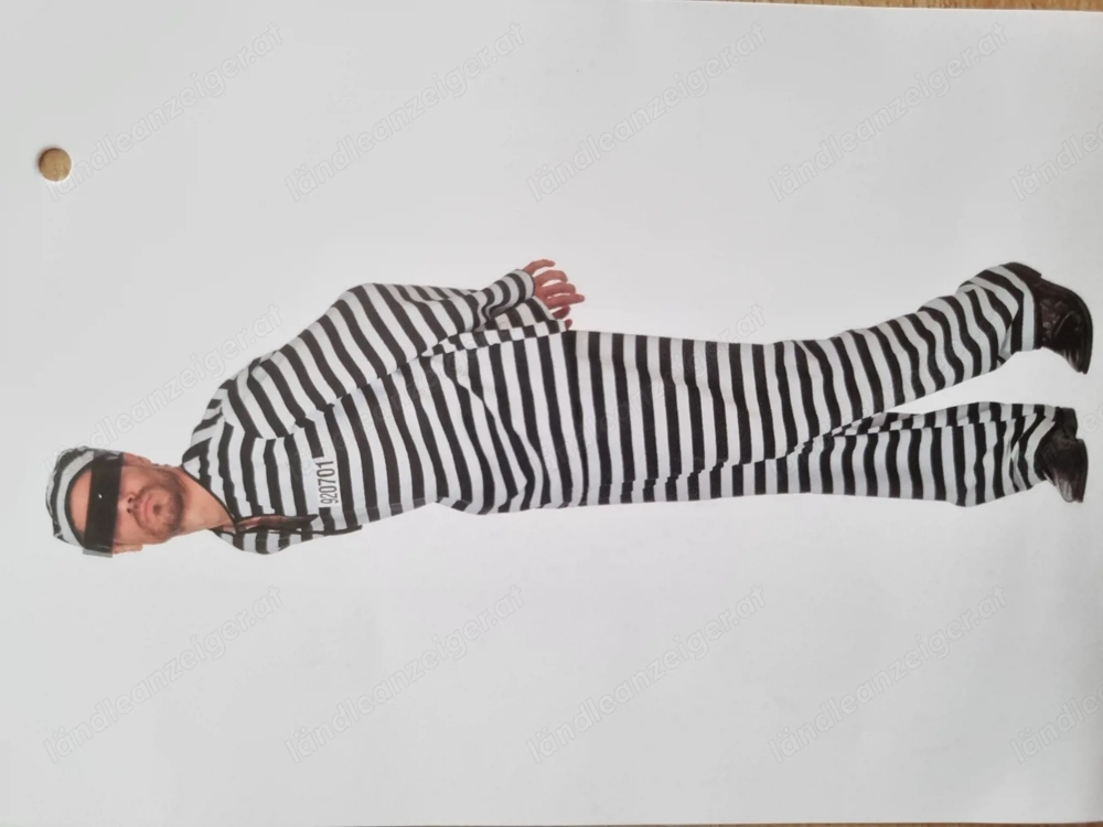 Fasching Sträflings Kostüm