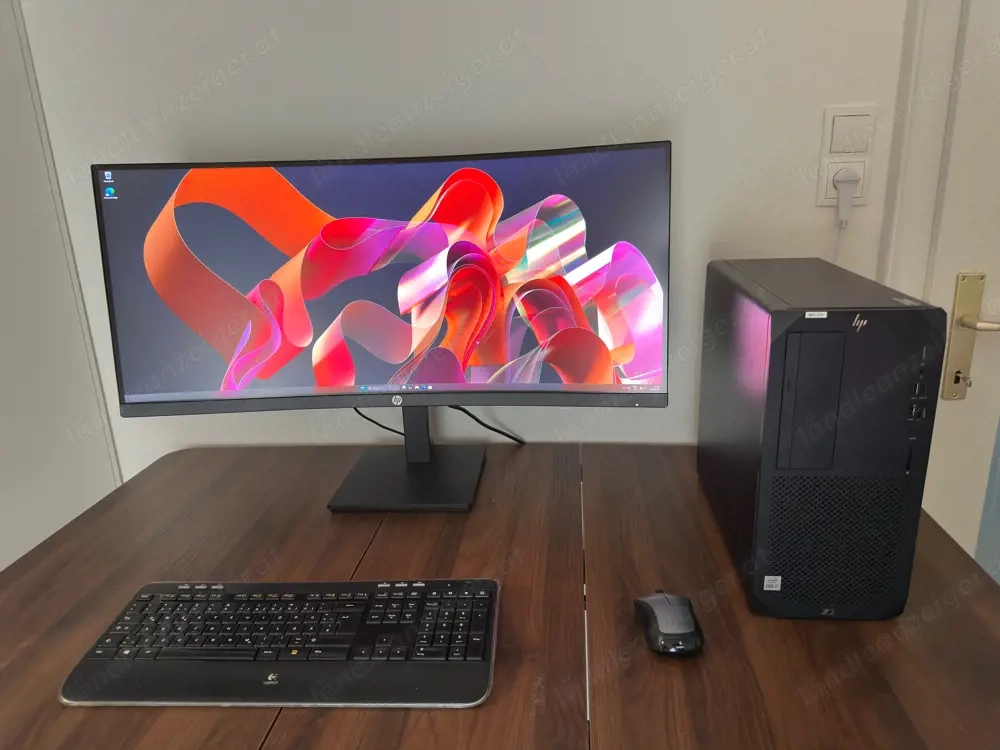 HP Z2 G5 i7   32GB   512GB SSD + 34  WQHD Curved Monitor Setinin 