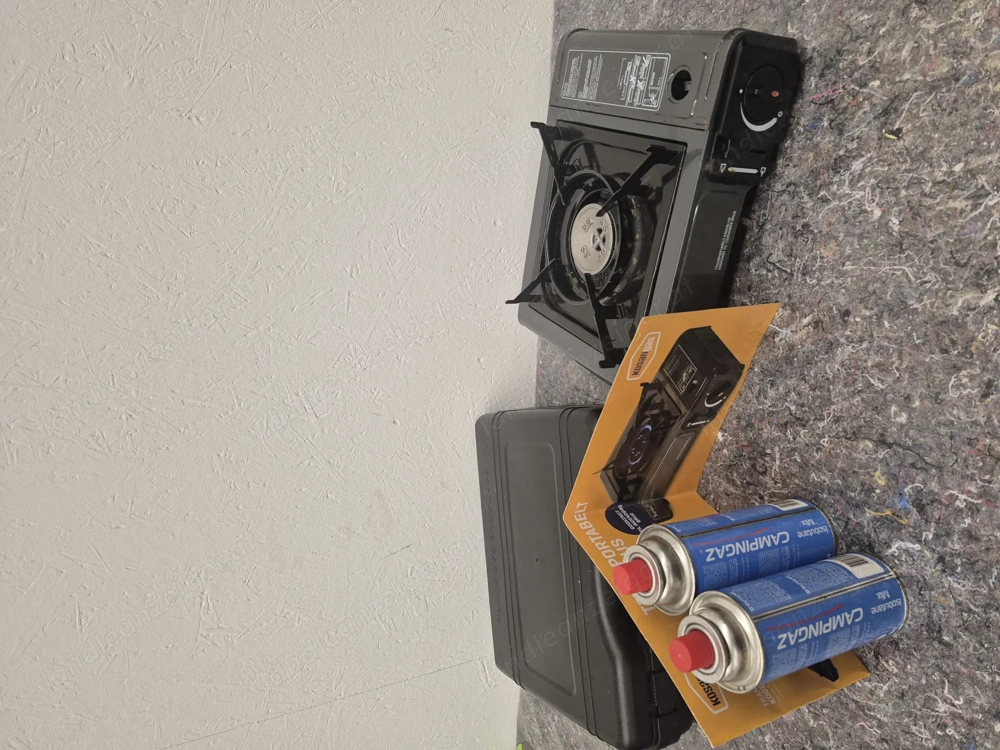 Campingkocher Piezo-Zündung + 2 Gaskartuschen 