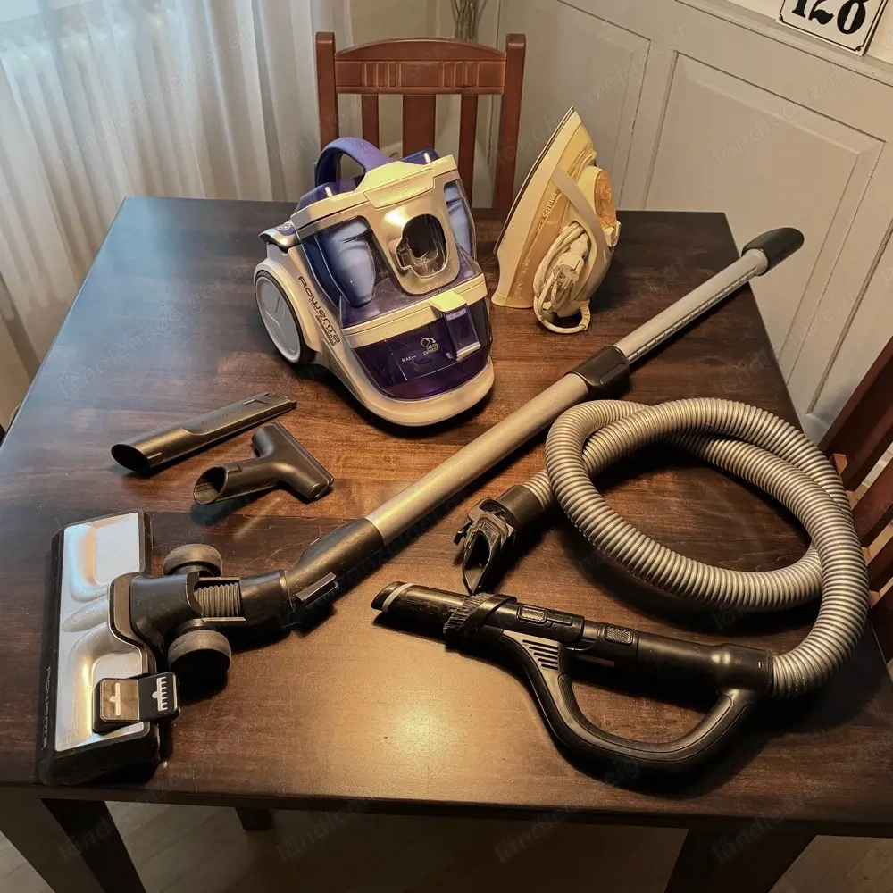 Staubsauger und Dampfbügeleisen