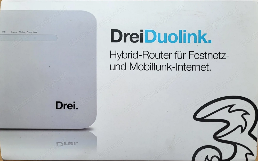 Drei Duolink Hybrid Router Für Festnetz und Internet