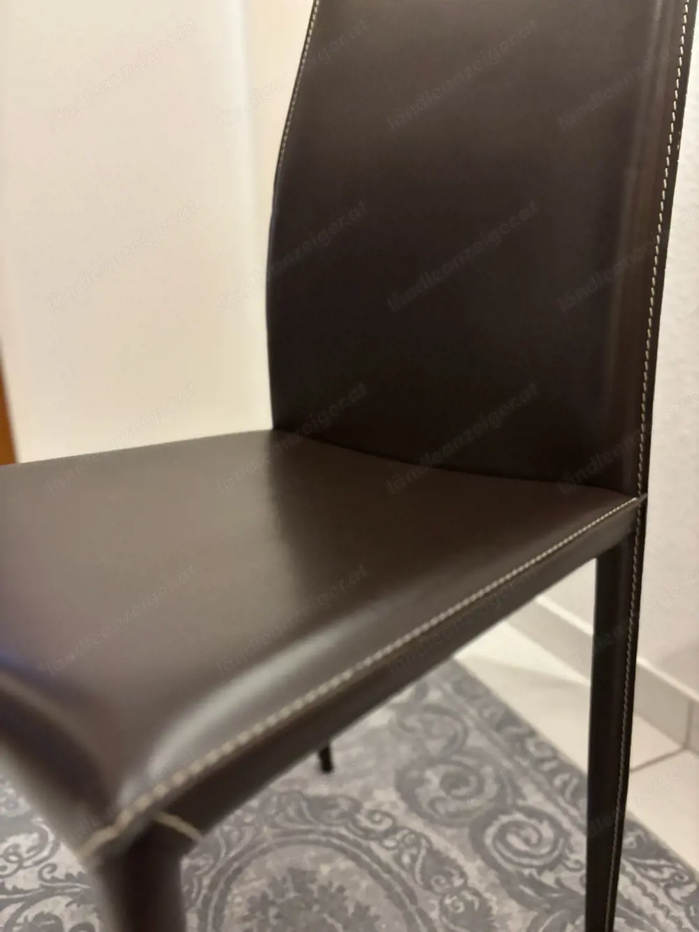 8x Lederstuhl - gut erhalten - dunkelbraun