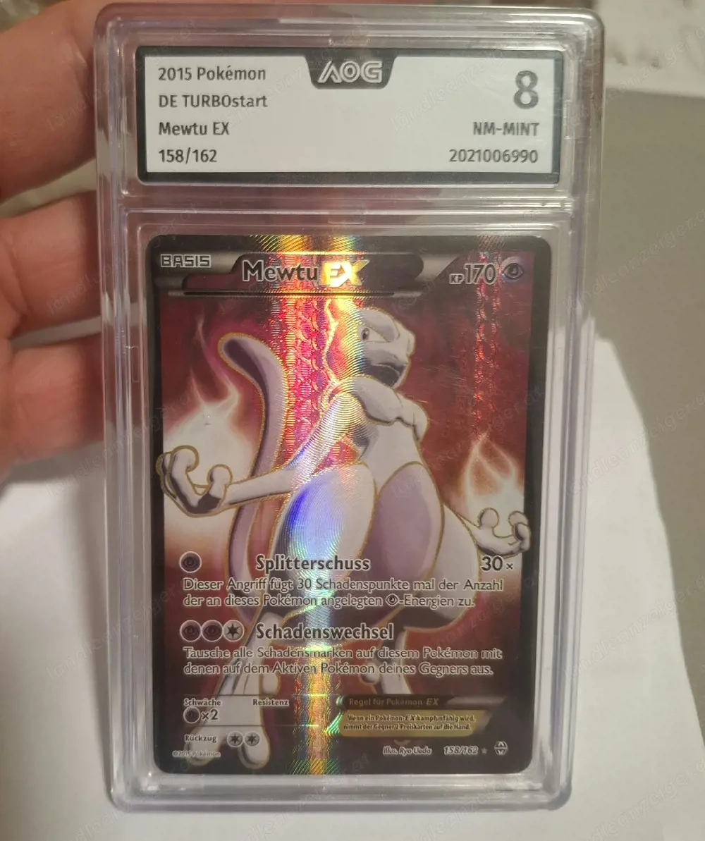 Pokemon Mewtu EX 158 162  - AOG 8 (NM M)