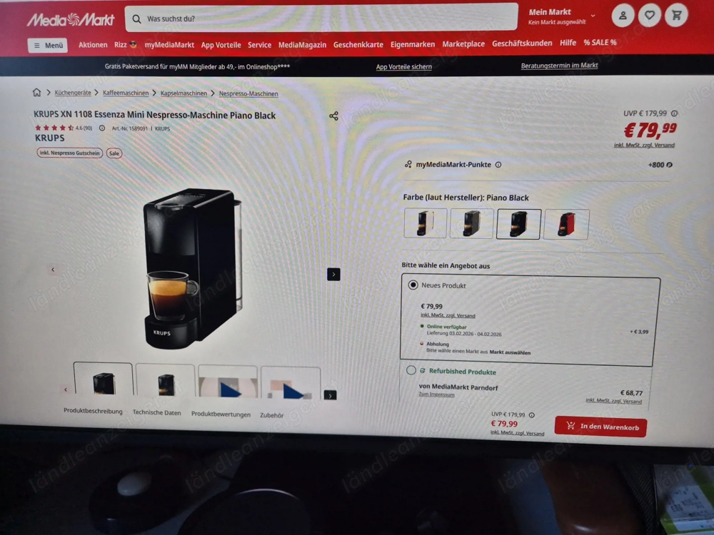Nespresso Kapselmaschine, neu