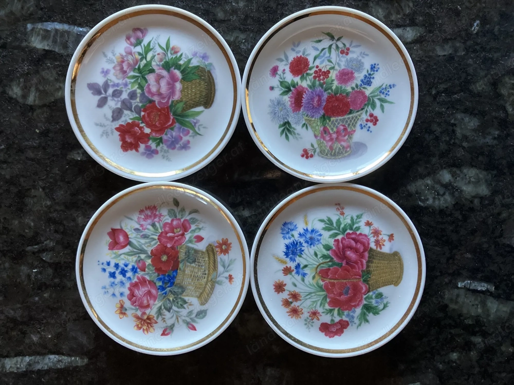 Verschiedene Porzelanuntersetzer