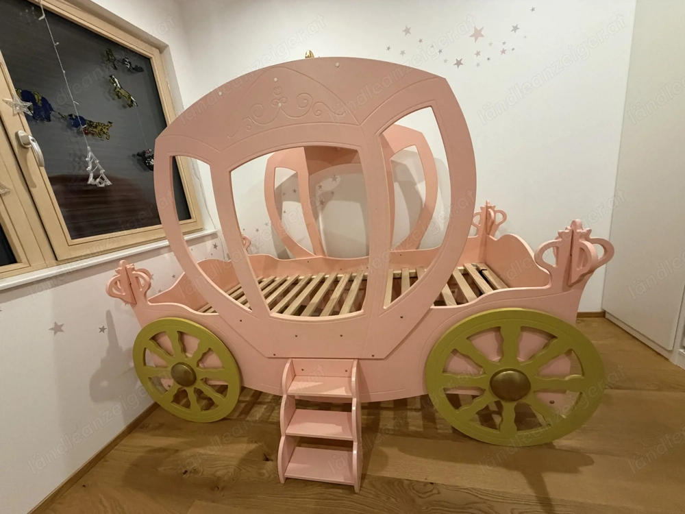 Kinderbett 90   180 cm in Pink 