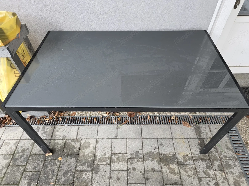 Gartentisch   Glasplatte   Anthrazit