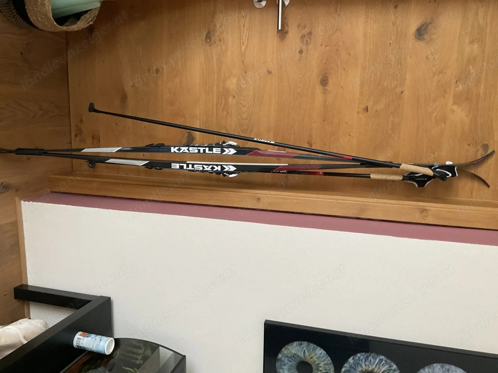 Langlauf Ski Kästle inkl. Stöcke 