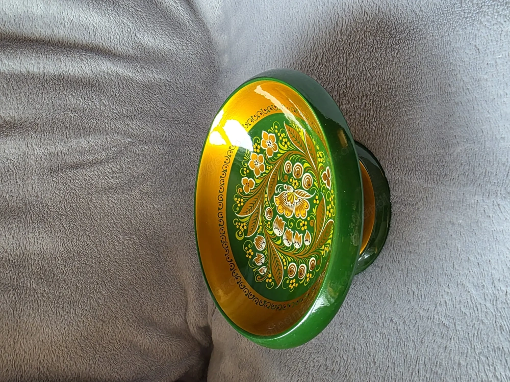 Original russische handbemalte Holzschale   traditionelles Design