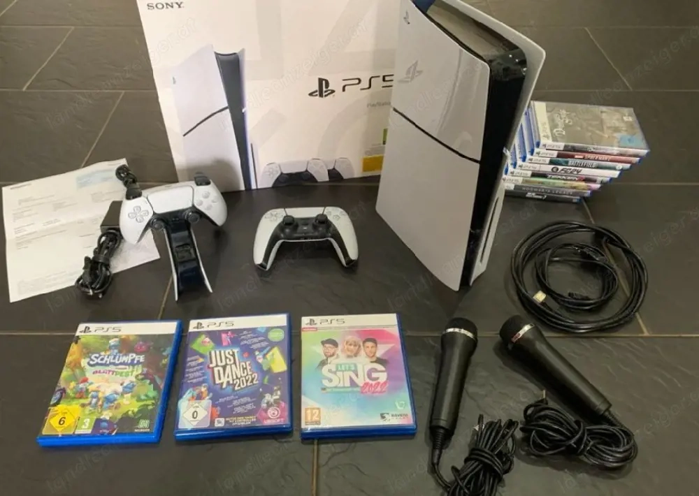 PlayStation 5 Disc Disc 825GB, Headset + 11 Spielen+2Controllers und Zubehör