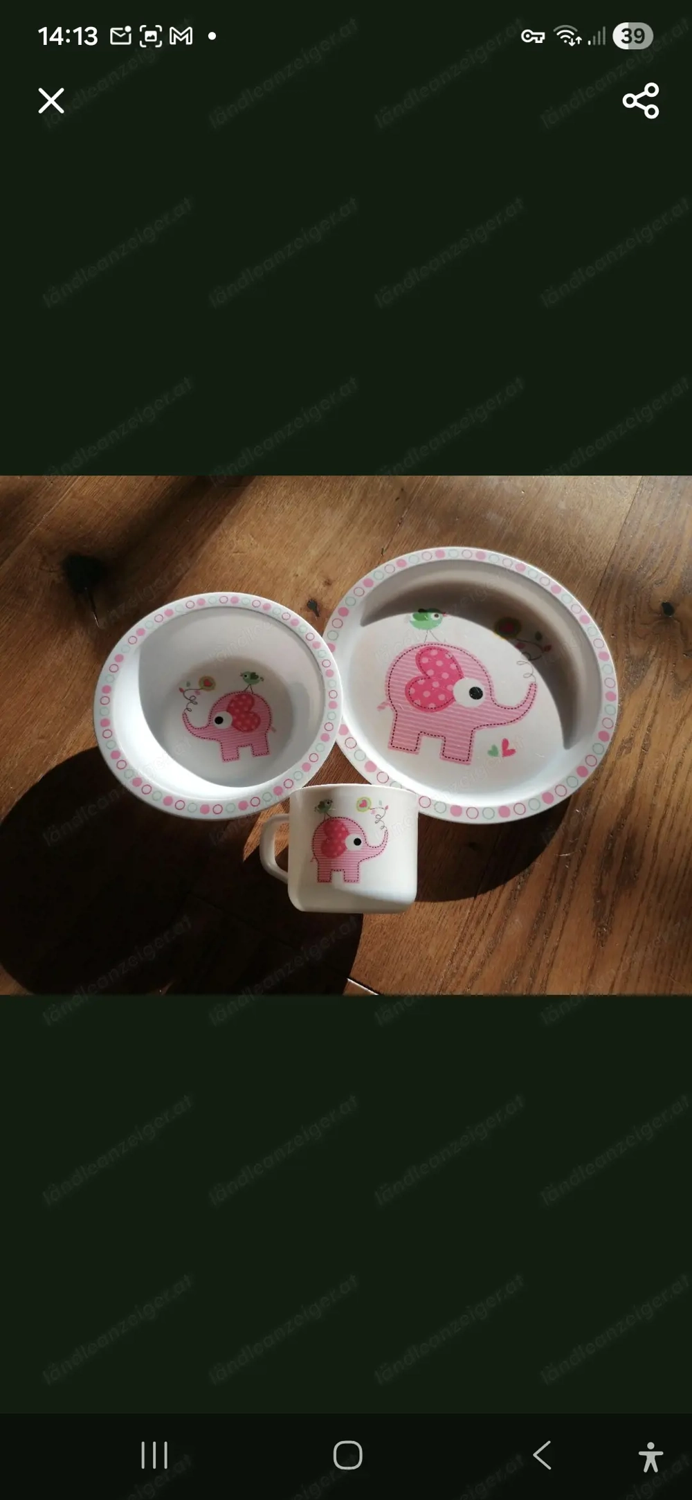 Kindergeschirr-Set Kunststoff 