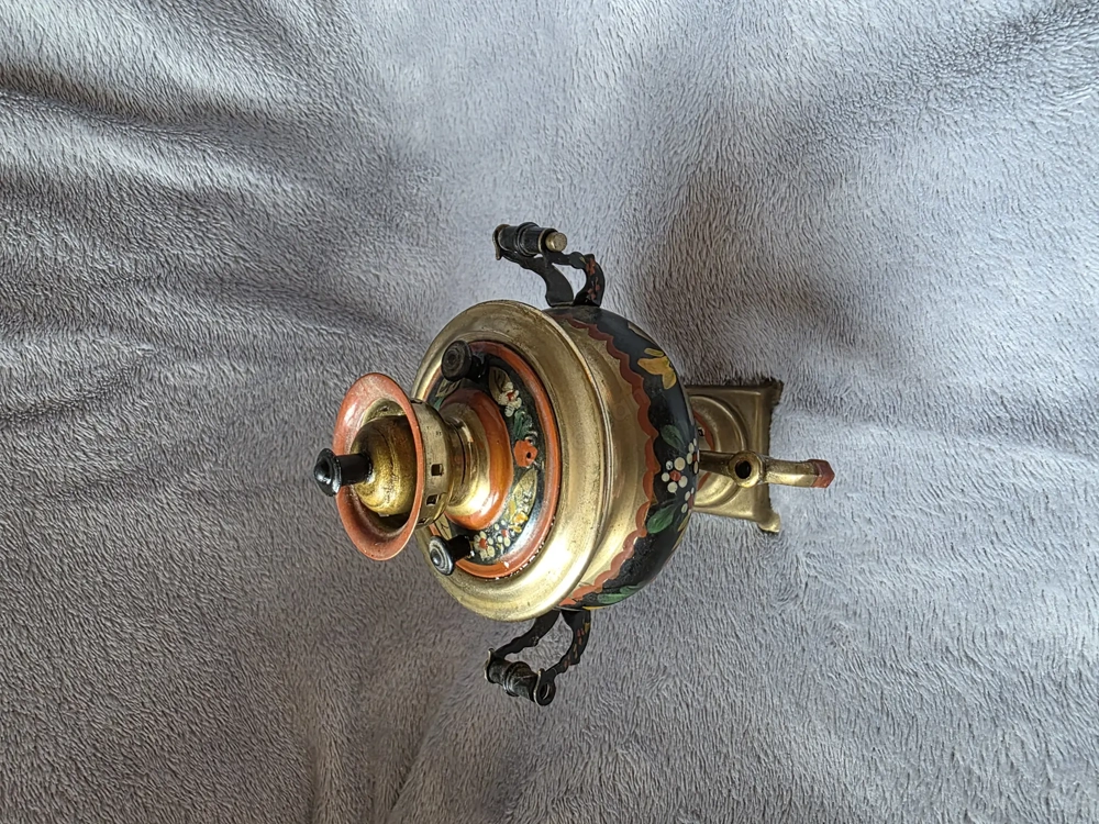 Russischer Mini-Samowar   handbemalt   antikes Sammler- & Dekoobjekt