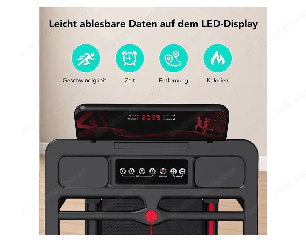 Laufband schwarz rot