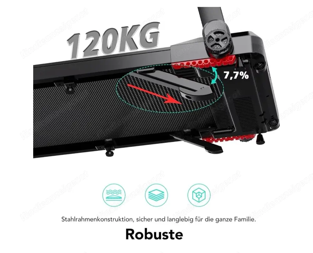 Laufband schwarz rot