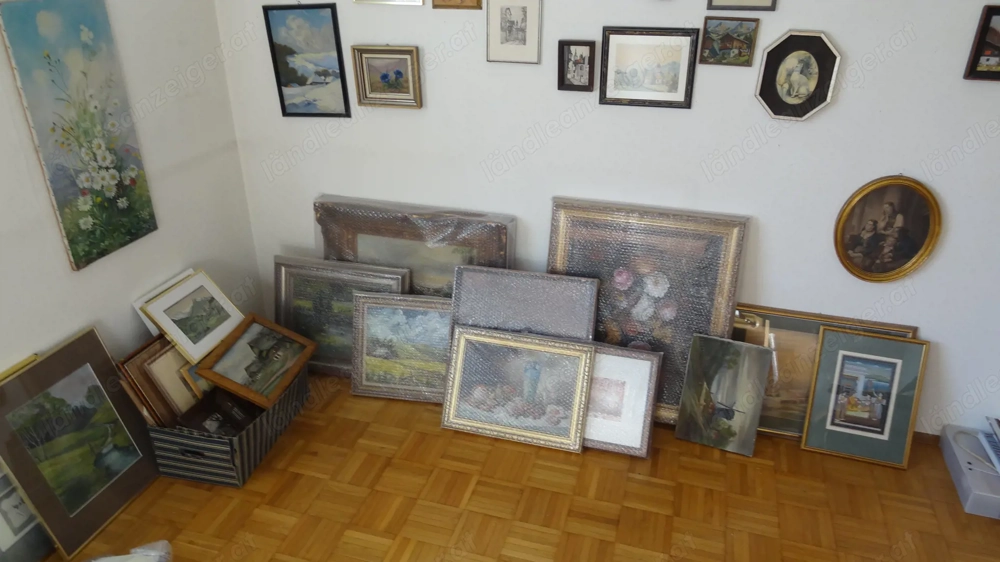 Ölgemälde, Radierungen, Aquarelle