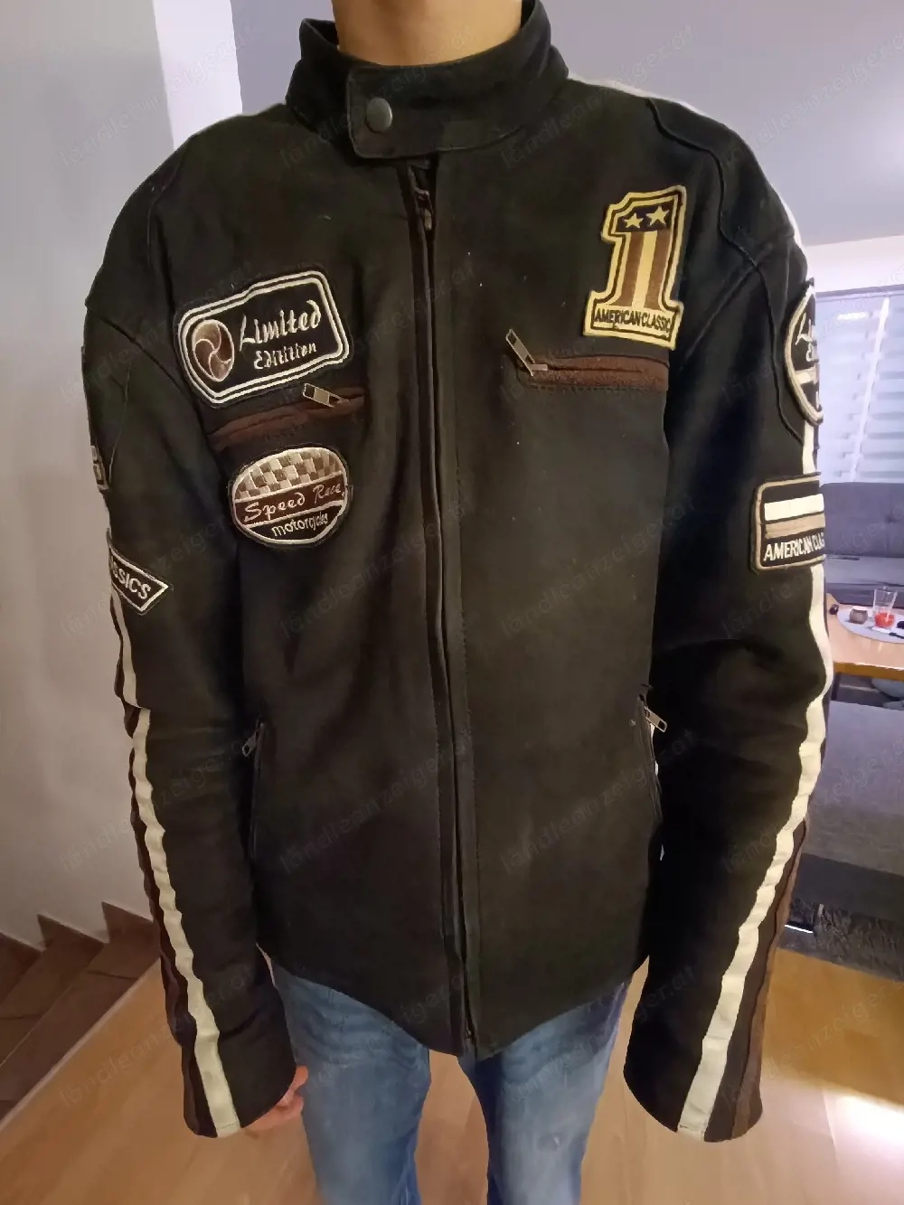 Motorrad Jacke Leder 
