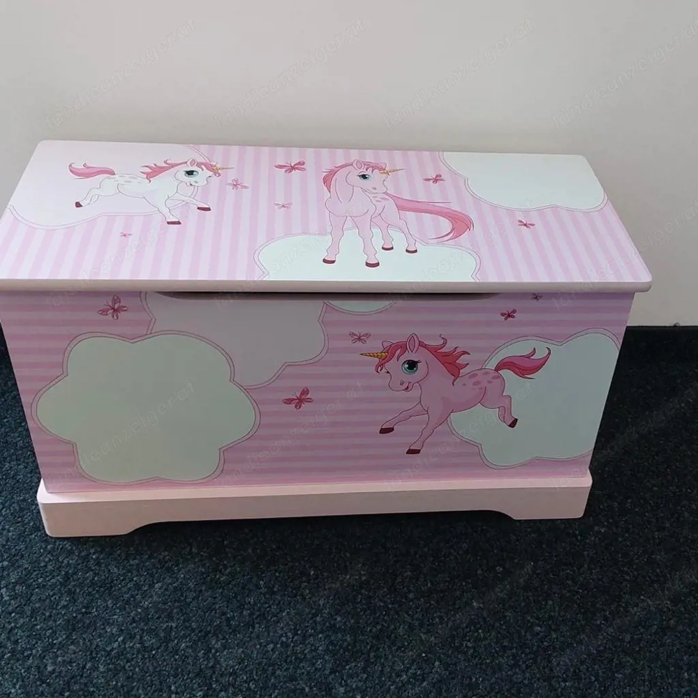 Spielzeugkiste rosa weiss