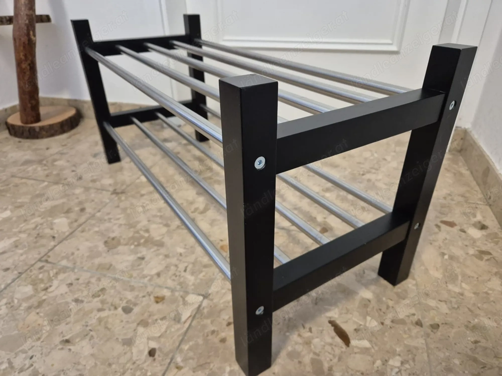 IKEA TJUSIG Schuhregal Schwarz