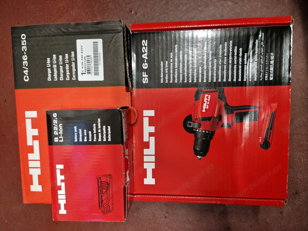 Hilti Akku Bohrschrauber SF mit Ladegerät und Akku
