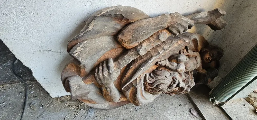 Holzrelief Hl. Christopherus 