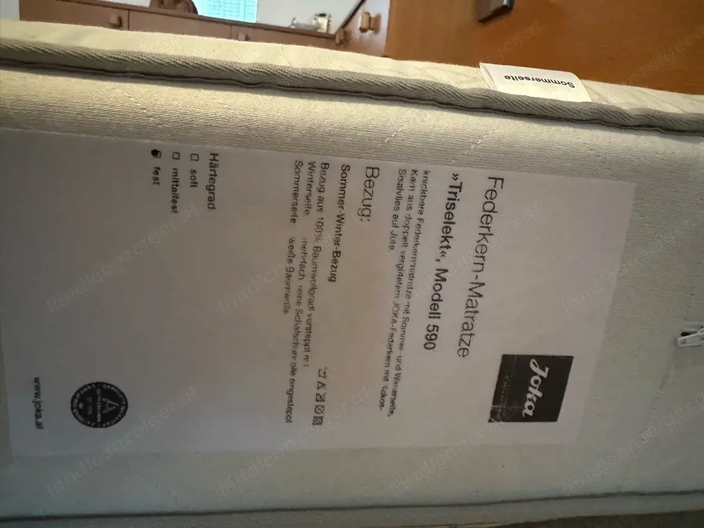 Federkernmatratze neuwertig 