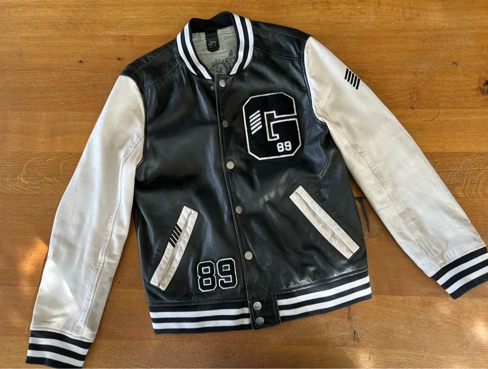 Lederjacke Collage-Style, Größe S