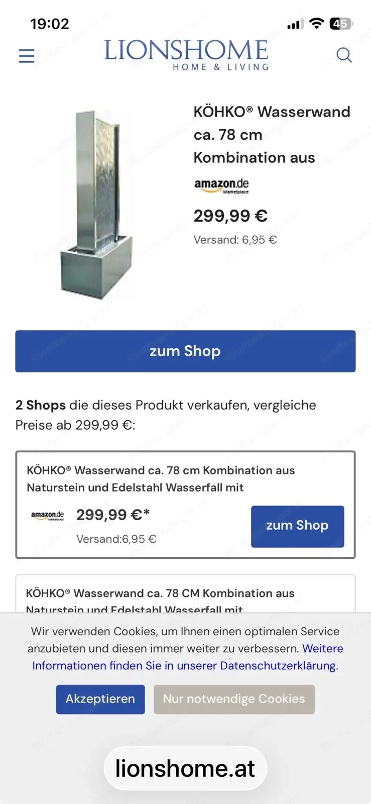 Wasserwand Luftbefeuchter