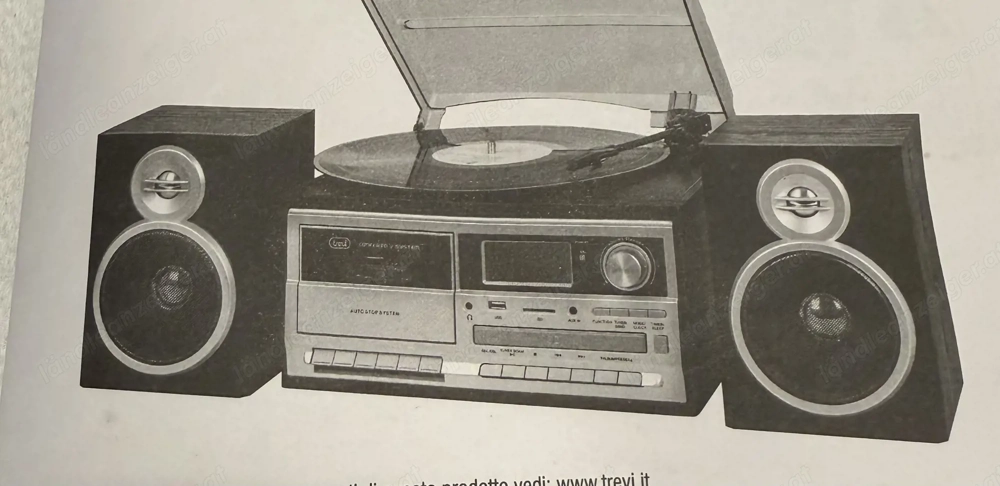 HiFi Anlage Plattenspieler CD MP3 USB SD Radio Casette und Bluetooth 