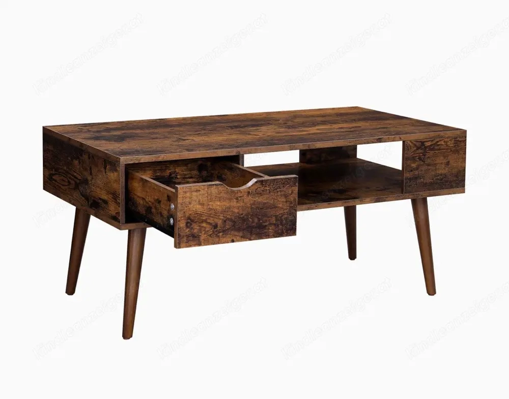 Rustikaler Wohnzimmertisch im Industriedesign   mit Stauraum