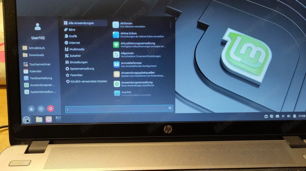 Notebook HP Pro Book 455 mit LINUX Mint 22.3 statt Windows 10 (keine Updates mehr)