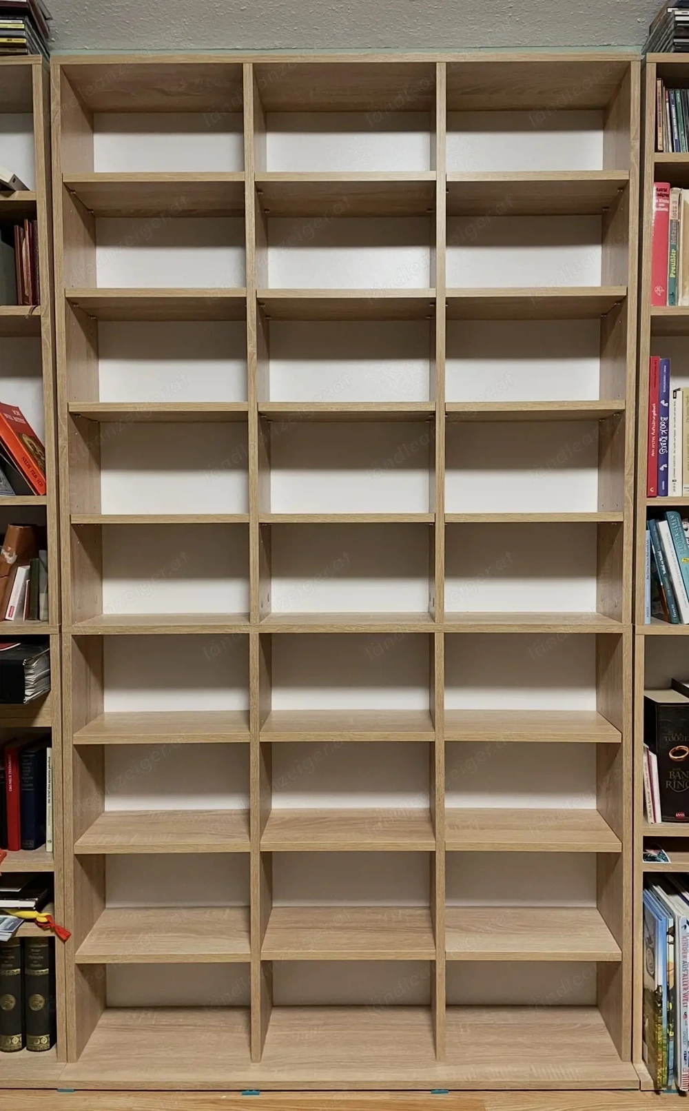 3 x Stand-Regal für Bücher oder Sonstiges, höhenverstellbare Fächer