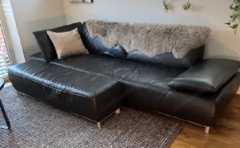Couch Leder Polstergruppe