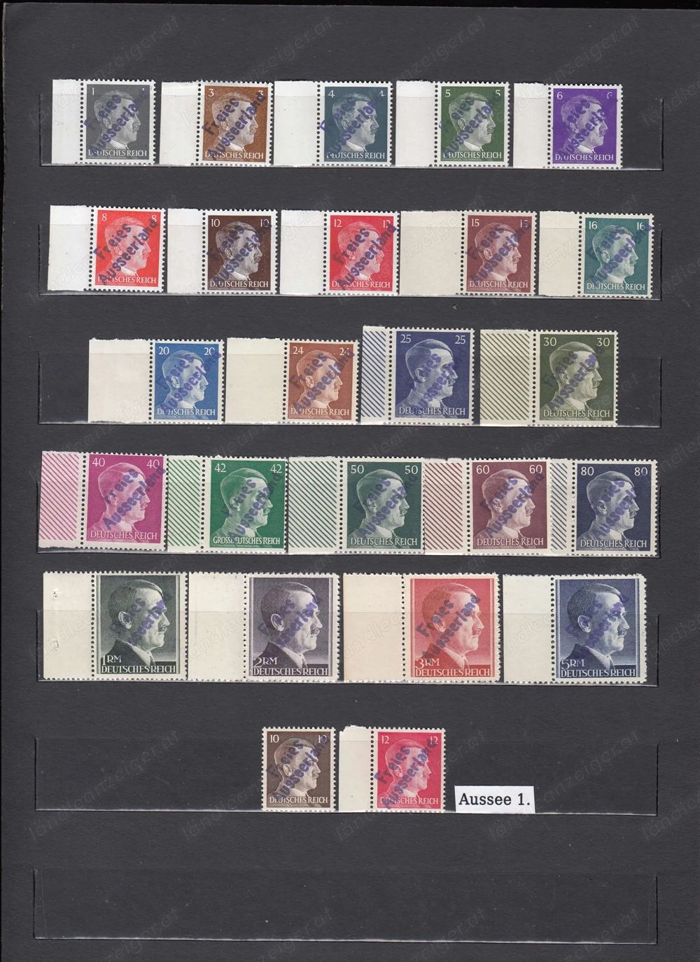 10 Briefmarken Sätze Österreich Privatausgaben mit Aufdruck Postfrisch ab 25 .