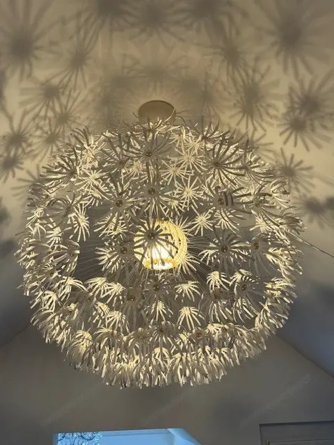 Deckenlampe Hängelampe Hängeleuchte, 90 cm DM, weiß