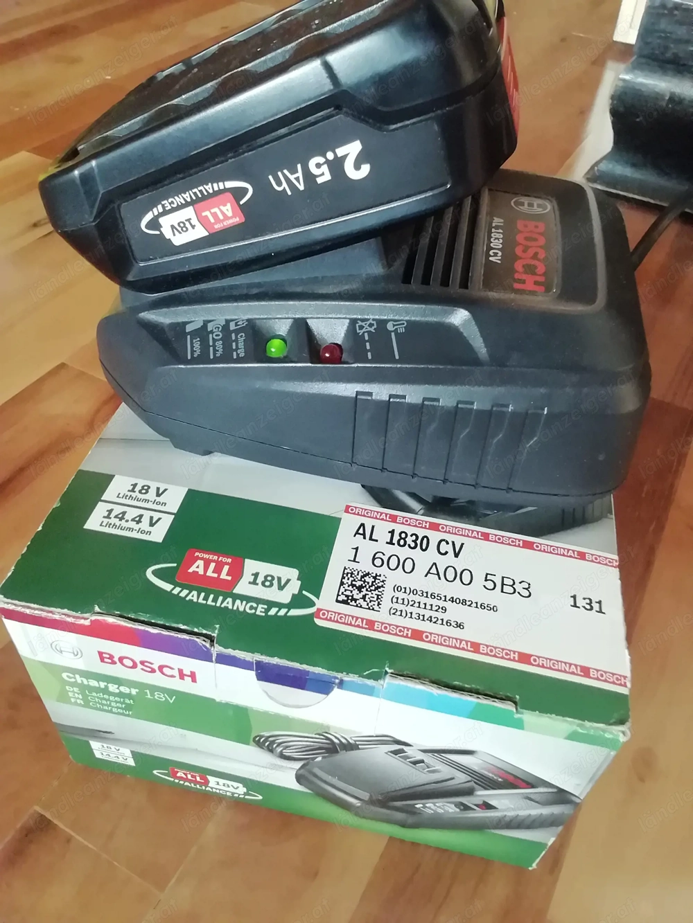 Bosch 18V 2.5 Ah, Akku und Ladegerät