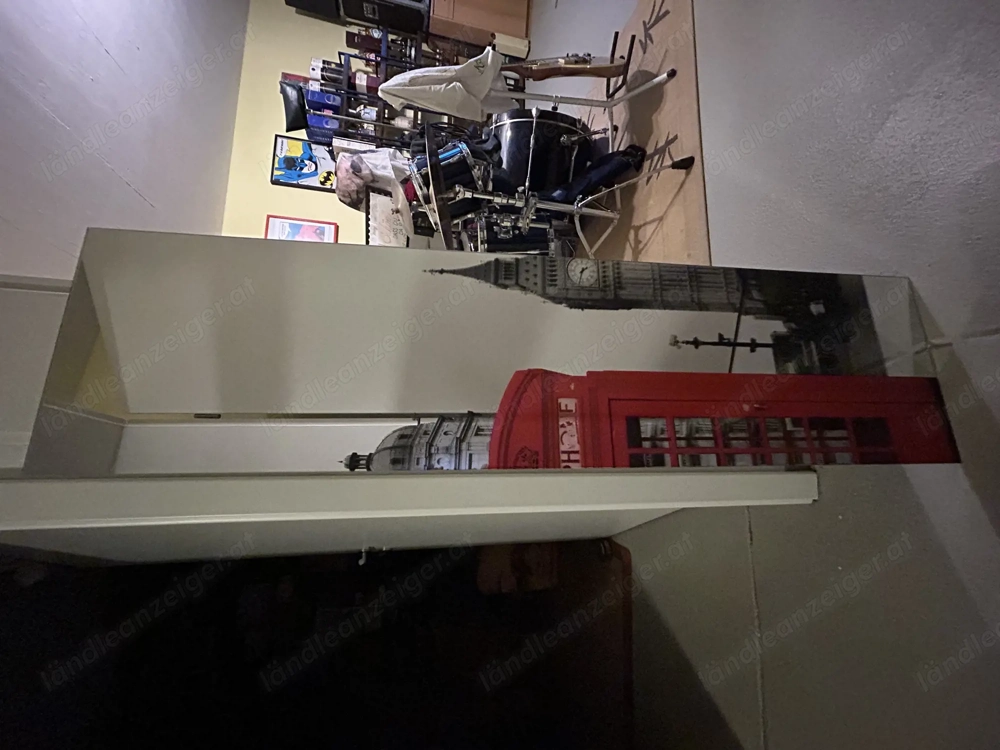 Spiegel London   England Red Telephone Box und Big Ben