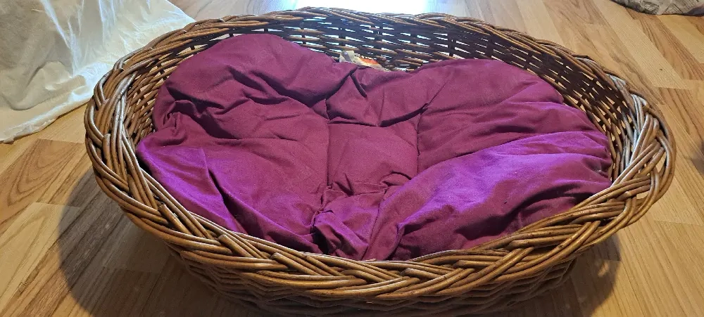 geflochtener Katzenkorb