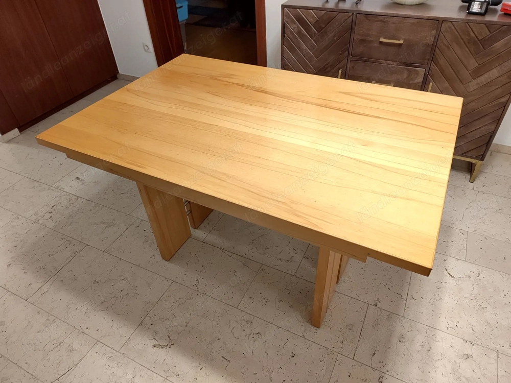 ZU VERSCHENKEN - Verlängerbarer Echtholztisch mit passender Eckbank